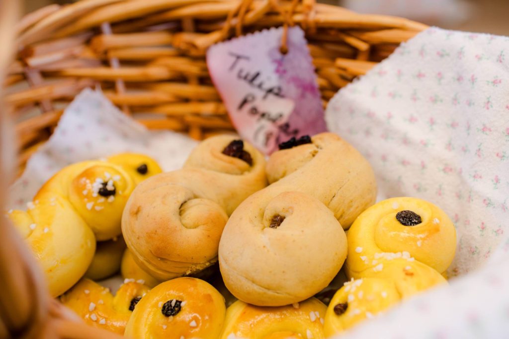 basket full of pastries