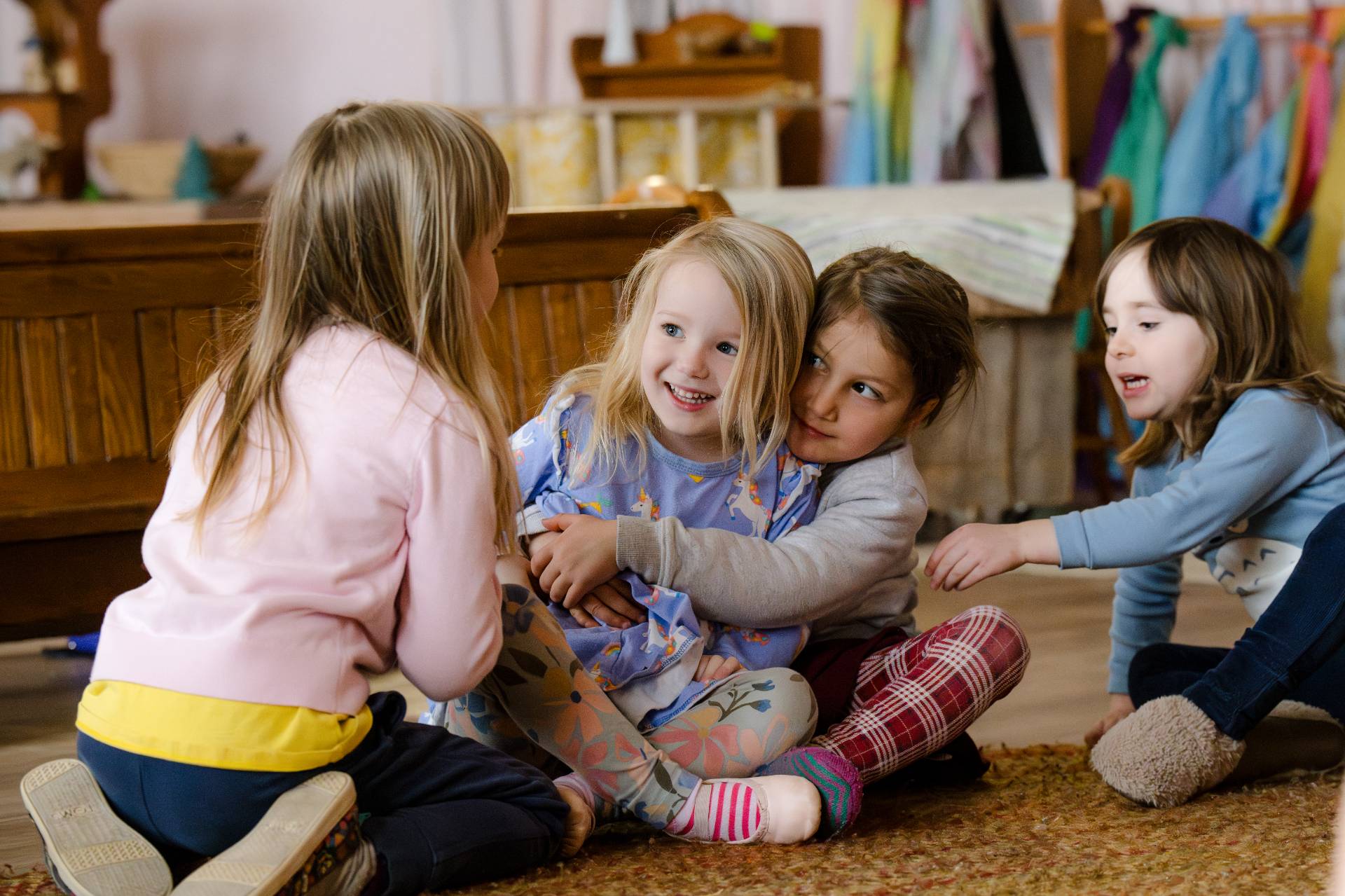 early childhood class children playing together