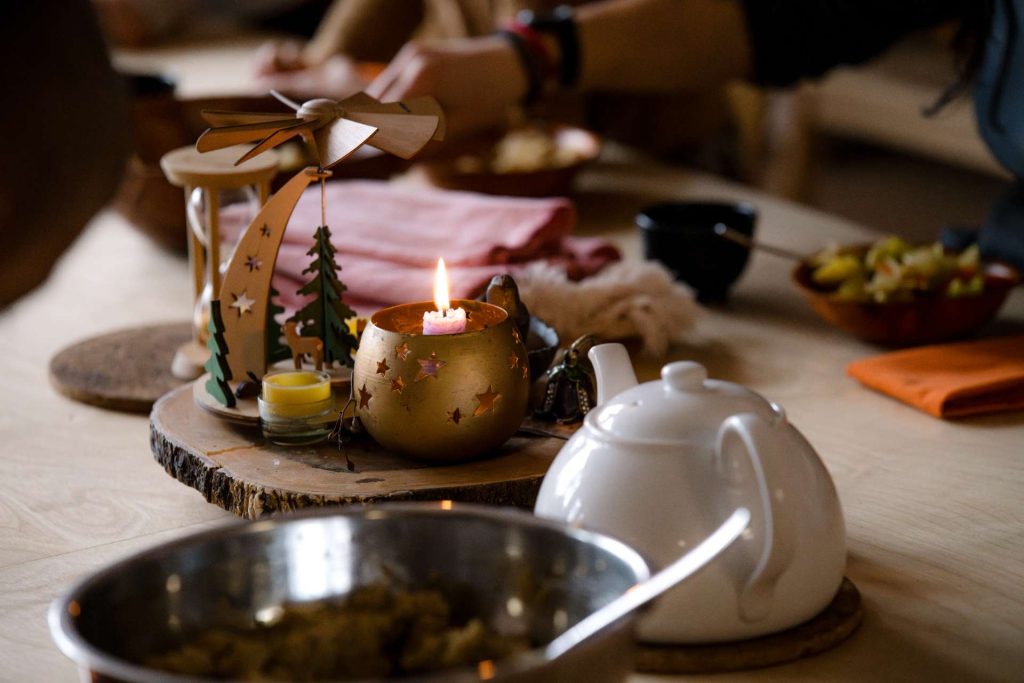 early childhood class cooking food